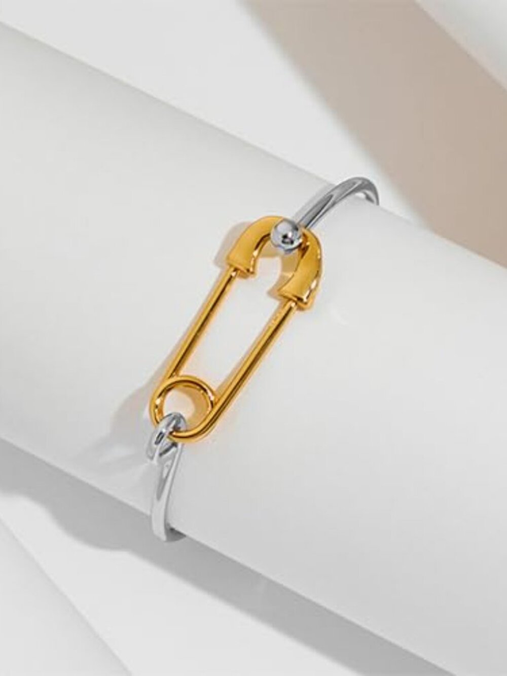Gold Silver Link Bracelet for Women Simple Thin Bangle Bracelet Minimalist - Picture 3 of 4